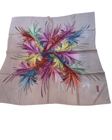 Tie Ur Knot Dusty Pink Feather Splatter Pre-Tied Bandanna with Full Non Slip Grip myselflingerie.com